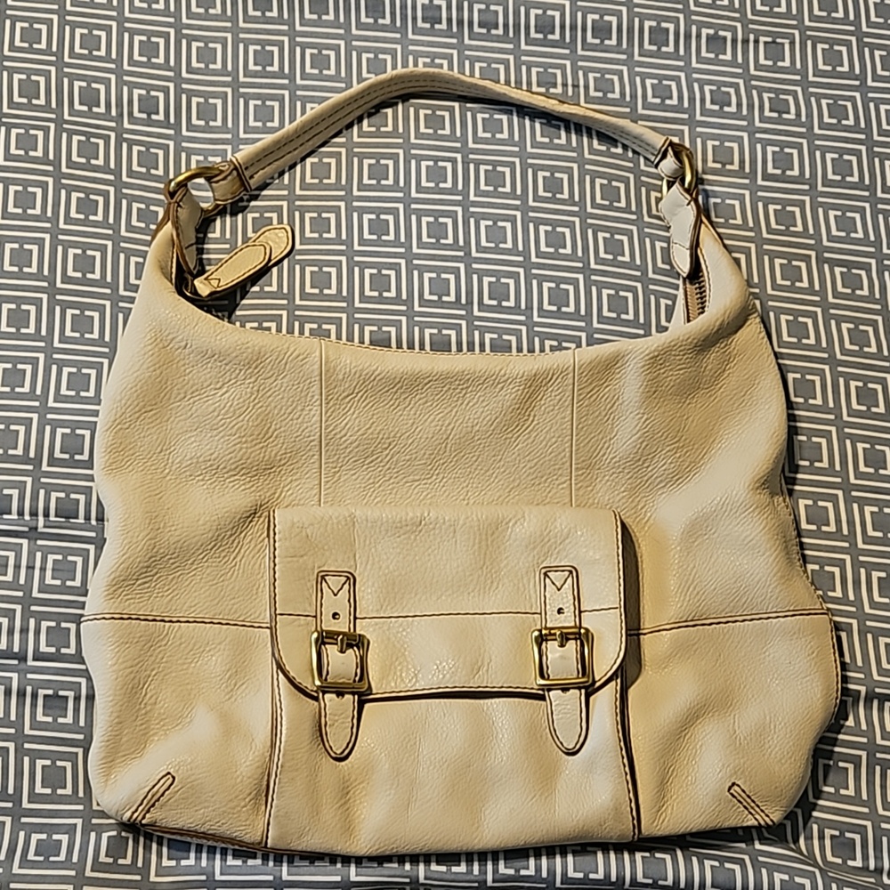 FOSSIL ivory medium hobo